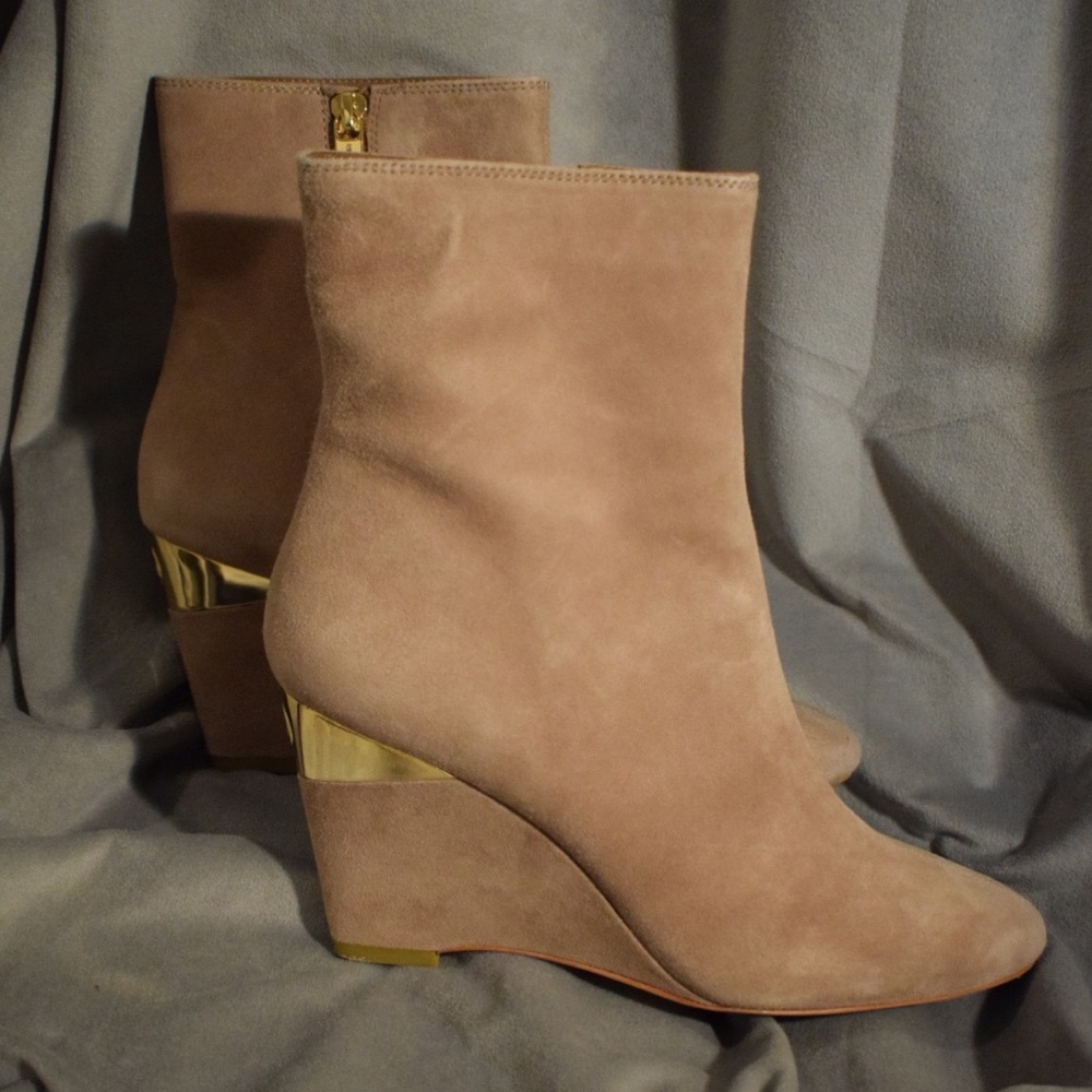 Michael Kors Alaysia Suede Wedge Boot